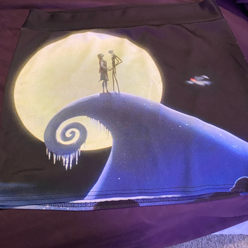 Nightmare Before Xmas Mini Skirt VINTAGE RARE